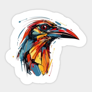 bird with pop art style Sticker